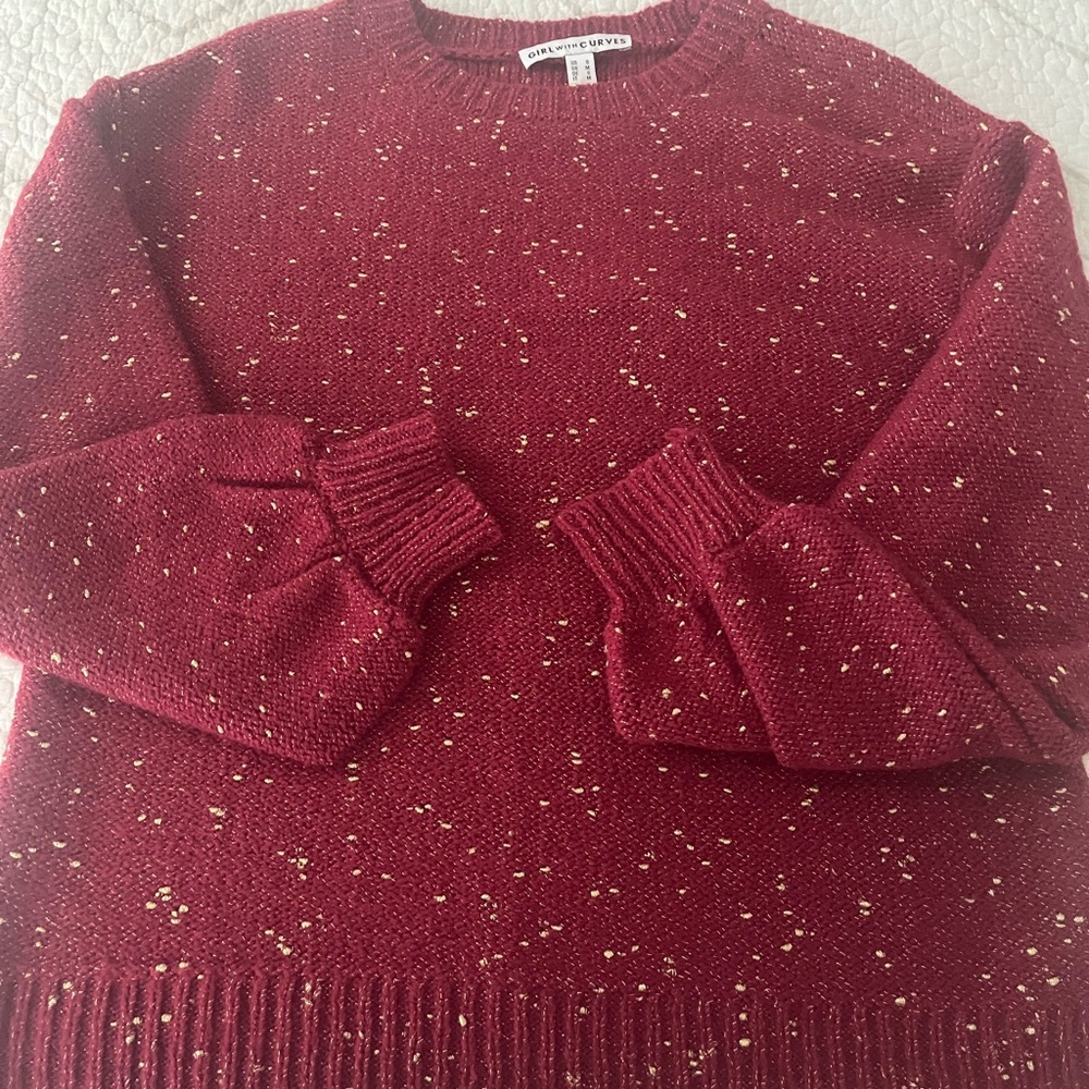 GIRL WITH CURVES NWOT Medium 
Lurex Metallic Sweater A462910 - Picture 6 of 7